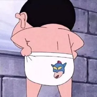 🍠 Kartun, Bayi, Popok, Jari tengah, Anak telegram sticker