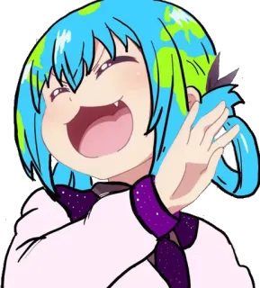 🤓 Anime, Earth-chan, Fofo, Kawaii telegram sticker
