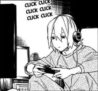 🎮 CLICK CLICK CLICK CLICK CLICK CLICK Anime, Gaming, Controller, Cuffie, Manga telegram sticker