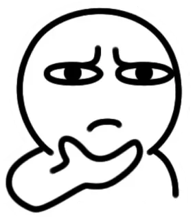 🤔 confuso, insicuro, dubbioso, interrogativo, pensieroso telegram sticker