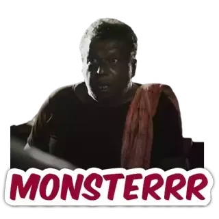 😈 MONSTERRRR monster, menakutkan, film, horor, meme telegram sticker