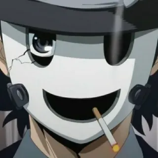 🚬 Anime, Personaje, Cigarrillo, Sombrero, Máscara telegram sticker