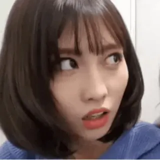 😱 woman, expression, annoyed, look, kpop, twice, momo telegram sticker