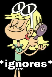 😌 ignores мультфильм, девушка, солнцезащитные очки, расческа telegram sticker
