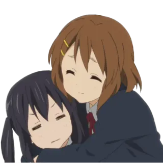 ☺️ Anime, Carino, Ragazze, Abbraccio, Amicizia, Cartoni animati whatsapp sticker