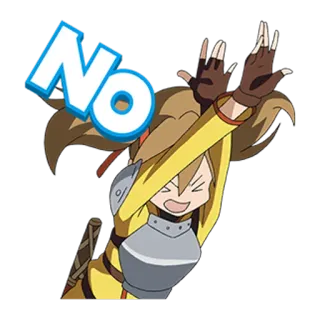 🙅 No no, anime, cartoon, character, refusal telegram sticker