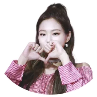 ❤️ Jennie K-POP, 歌手, ハート, 韓国, 女の子, 有名人 telegram sticker