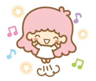 ☺️ Lala Little Twin Stars kawaii, fofo, little twin stars, lala, sanrio, desenho animado telegram sticker