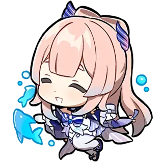 😊 Sangonomiya Kokomi Genshin Impact ビデオゲーム, キャラクター, デジタルアート, ちびキャラ, ココミ, 原神 telegram sticker
