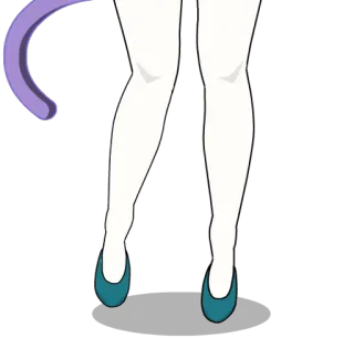 😵 katmeisje, benen, staart, anime, cartoon telegram sticker