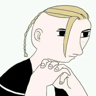 😐 Карикатура, Портрет, Мультфильм, Эскиз, Иллюстрация telegram sticker