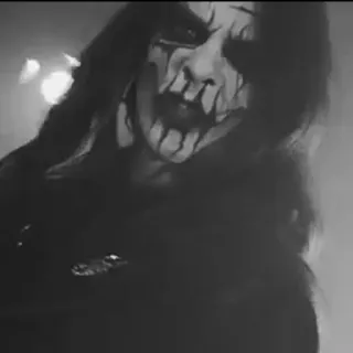 🕸 Black metal, Corpse paint, Mal, Horror telegram sticker