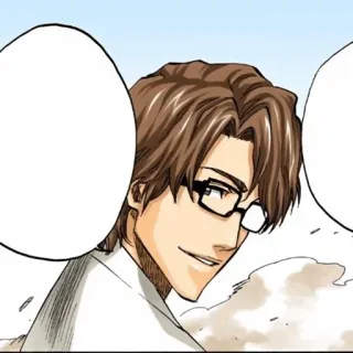 🧬 Sosuke Aizen Bleach 애니메이션, 만화, 안경, 캐릭터, 캡틴 telegram sticker