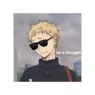 😎 lol u thought Anime, Gafas de sol, Meme, Divertido, Lol telegram sticker