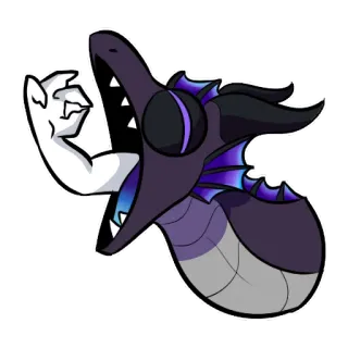 👌 dragão, gesto ofensivo, desenho animado, humor telegram sticker