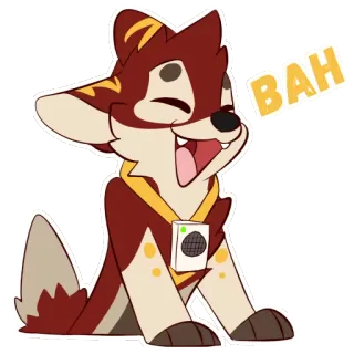 🔈 BAH perro, dibujos animados, animal, lindo, pegatina telegram sticker