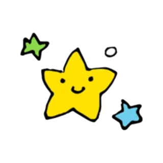 ⭐ estrella, lindo, kawaii, brillo, celestial, feliz whatsapp sticker