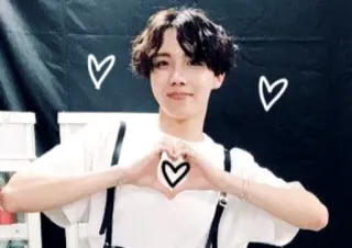 🖤 J-Hope K-pop, Cantor, Música, Ídolo, Coração, J-Hope, BTS whatsapp sticker