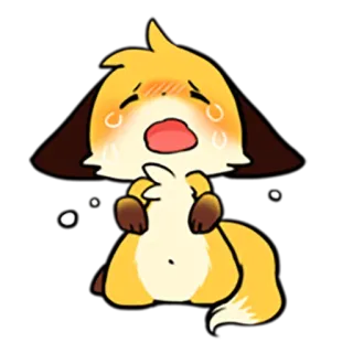 😭 weinen, fuchs, cartoon, traurig, tier, tränen telegram sticker