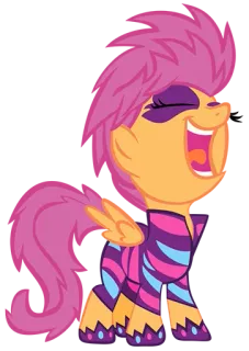 🤘 Scootaloo My Little Pony Scootaloo, My Little Pony, Cartoon, Pony, Lachen, süß whatsapp sticker
