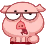 🙄 schwein, cartoon, tier, aufkleber, niedlich telegram sticker