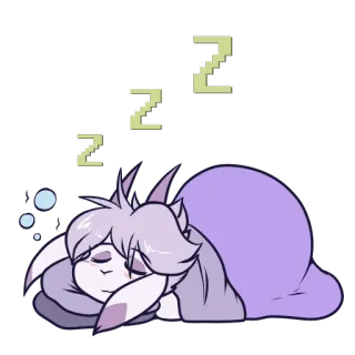 😴 durmiendo, dibujos animados, lindo, anime, soñoliento, zzz telegram sticker