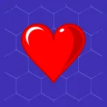 ❤️ corazón, amor, rojo, símbolo, geométrico, patrón, azul whatsapp sticker