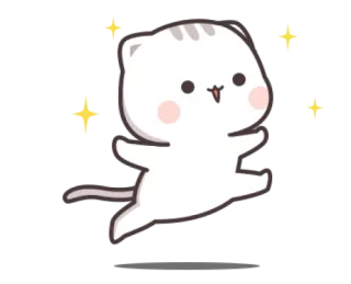 😺 gato, lindo, brillo, kawaii, feliz, animal telegram sticker