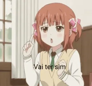 😜 Vai ter sim Anime, Mädchen, Süß, Ausdruck, Cartoon telegram sticker