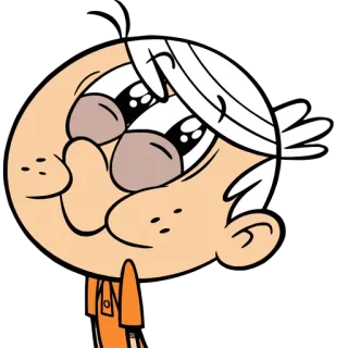 ☺️ Lincoln Loud The Loud House dessin animé, Nickelodeon, joyeux, garçon telegram sticker