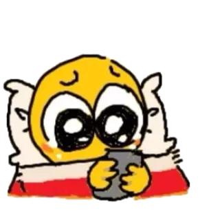 😔 desenho animado, personagem, adesivo, emoji telegram sticker