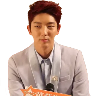 😒 明星芭莎 man, actor, celebrity, portrait, Korean, Asian telegram sticker