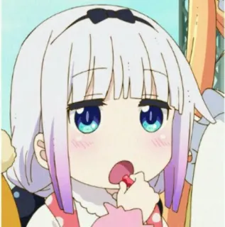 💊 Kanna Kamui Miss Kobayashi's Dragon Maid anime, kanna, dragon, maid, cute, kawaii, manga, character whatsapp sticker
