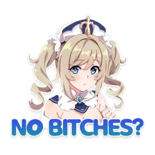 👀 Barbara NO BITCHES? Anime, Meme, Frage, Nein, Frauen telegram sticker