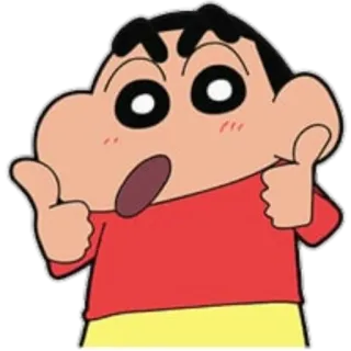 ❤ Shin-chan Crayon Shin-chan ชินจัง, อนิเมะ, การ์ตูน, ตัวละคร, ยกนิ้วโป้ง telegram sticker