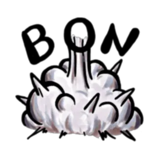💥 épine, pointe, piqûre, autocollant, blanc, fond noir, forme telegram sticker