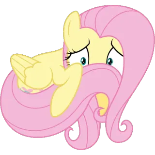 😨 Fluttershy My Little Pony Fluttershy, My Little Pony, dibujos animados, poni, lindo, tímido telegram sticker