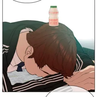⚰ 요구르트 мужчина, напиток, Yakult telegram sticker
