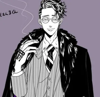 🚬 はんまくん Roken, Anime, Personage, Manga, Sigaret telegram sticker