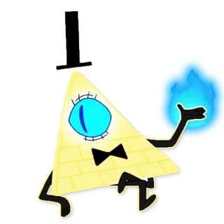 ⚠ Bill Cipher Gravity Falls Bill Cipher, Gravity Falls, triangle, cartoon, magic, eye, character telegram sticker