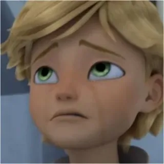 😭 Adrien Agreste Miraculous: Tales of Ladybug & Cat Noir 卡通, 男孩, 金发, 悲伤, 瓢虫少女, 阿德里安 whatsapp sticker