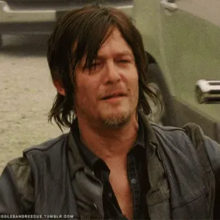 😕 Daryl Dixon The Walking Dead Daryl Dixon, Norman Reedus, The Walking Dead, AMC, Televisão, Personagem telegram sticker