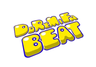 😐 DREAM BEAT droom, beat, tekst, geel, lettertype whatsapp sticker