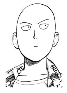 😒 Saitama One-Punch Man anime, manga, Saitama, One-Punch Man, hero, bald telegram sticker