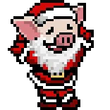 💃 natale, babbo natale, maiale, vacanze, cartoni animati, festivo, animale telegram sticker