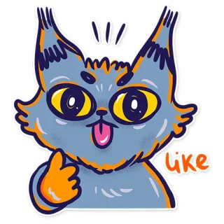 Скетч-кот telegram stickers