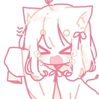 🩰 anime, cat girl, kawaii, cute, cartoon, sticker telegram sticker