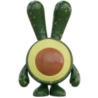 🥑 อะโวคาโด, ผลไม้, ผัก, การ์ตูน, ตลก, น่ารัก telegram sticker