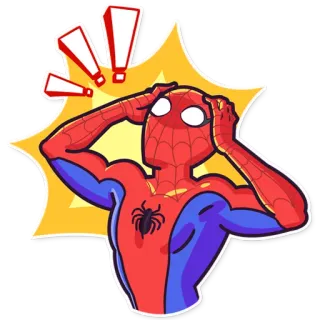 😨 Spider-Man marvel, comics, superheld, spiderman, figur, cartoon whatsapp sticker