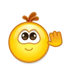 👋 이모지, 노란색, 얼굴, 손 흔들기, 인사, 안녕 telegram sticker